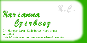 marianna czirbesz business card